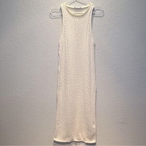 ZARA Knit Ivory Maxi Dress size M Western Cowboy Festival‎ Outfit